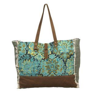 Myra Bag Large Aqua Magic Weekender Tote